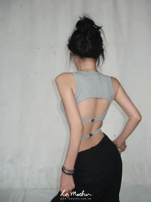 圓領鐵扣美背BRA背心